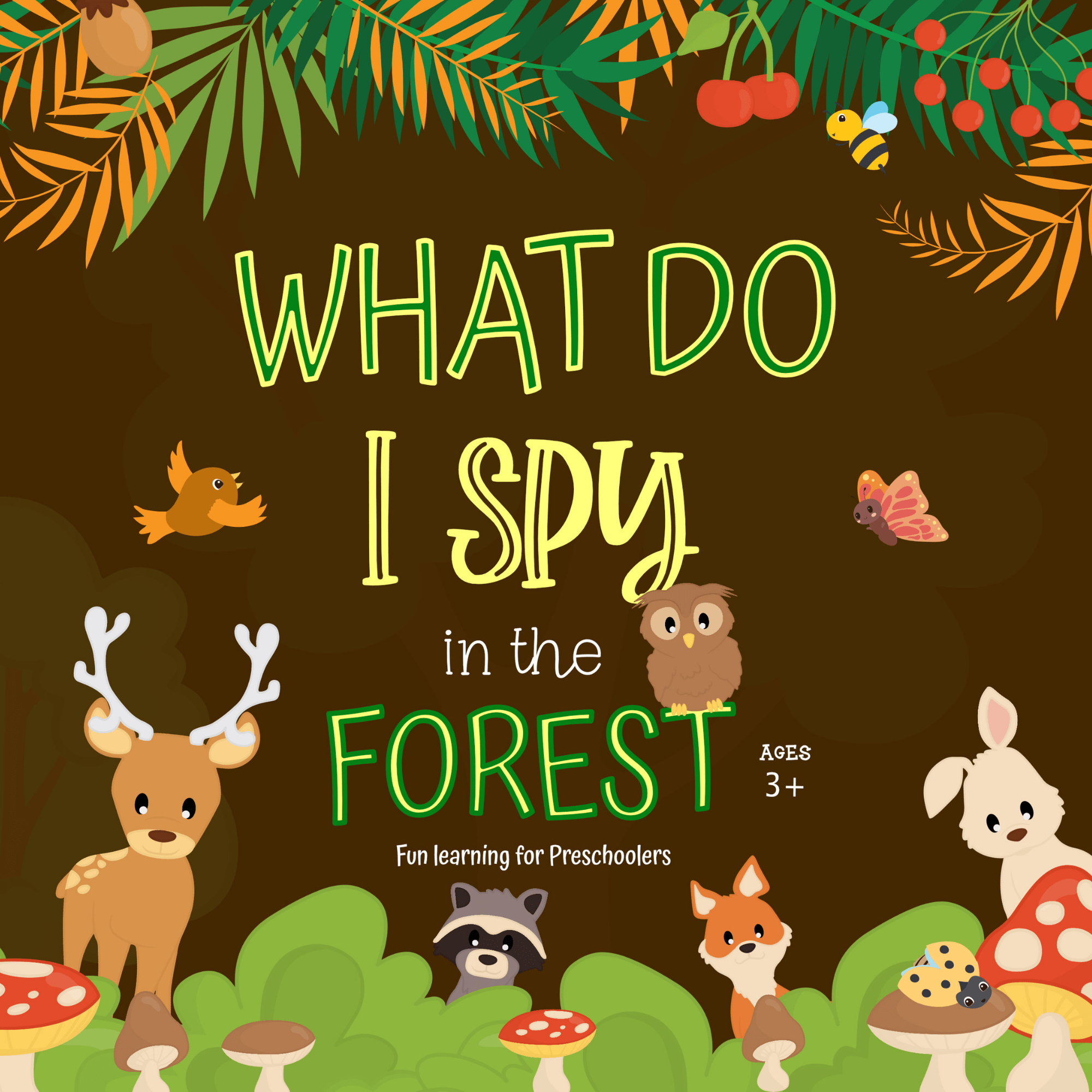 jaymcdesign books toddler I spy book about forest animals