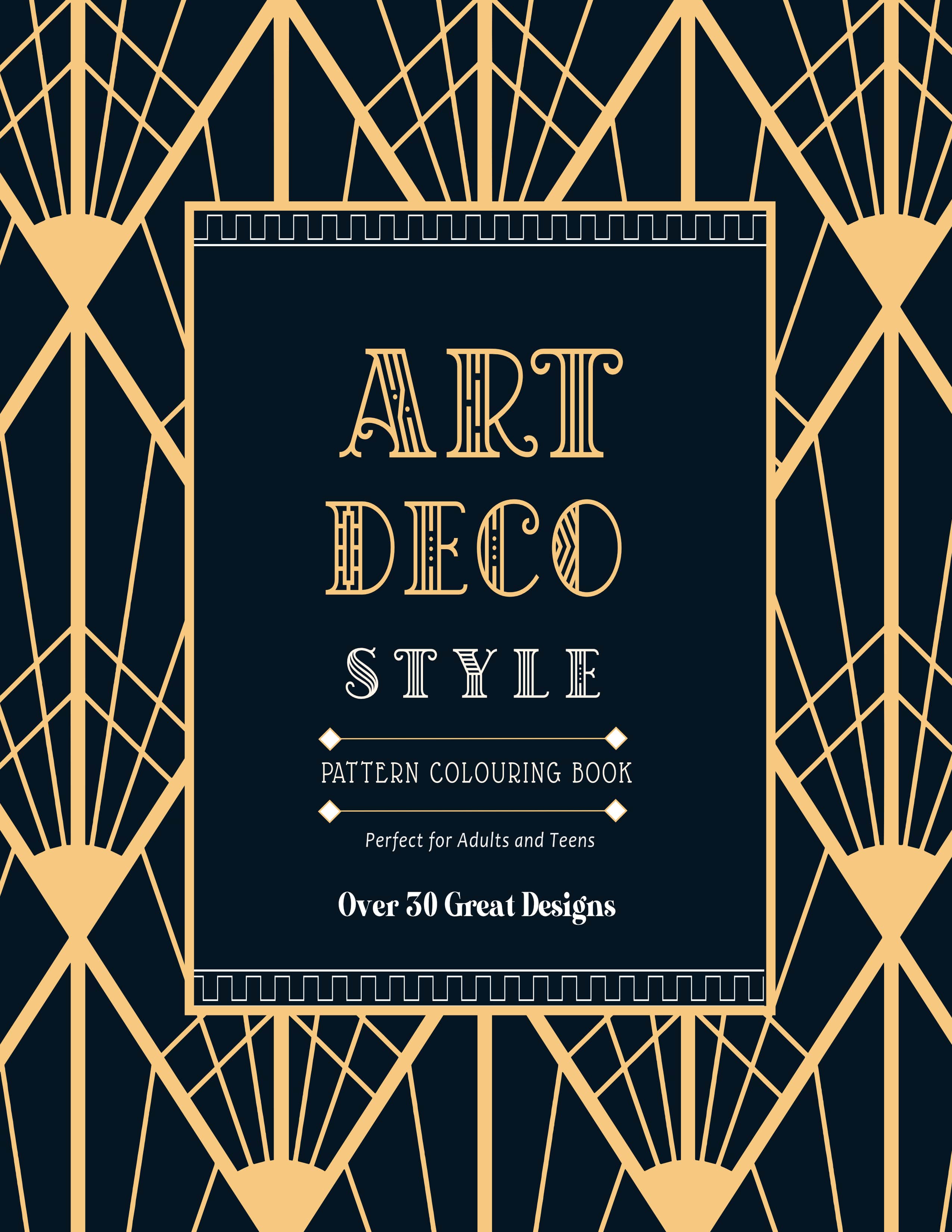 jaymcdesign books adult art  deco colouring book