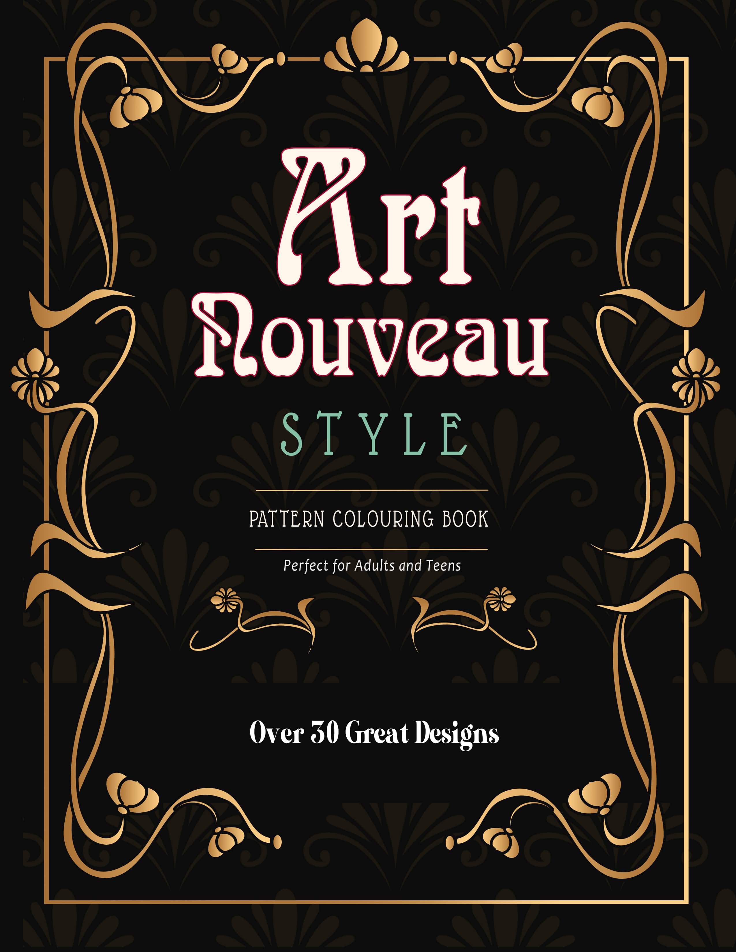 jaymcdesign books adult art nouveau colouring book