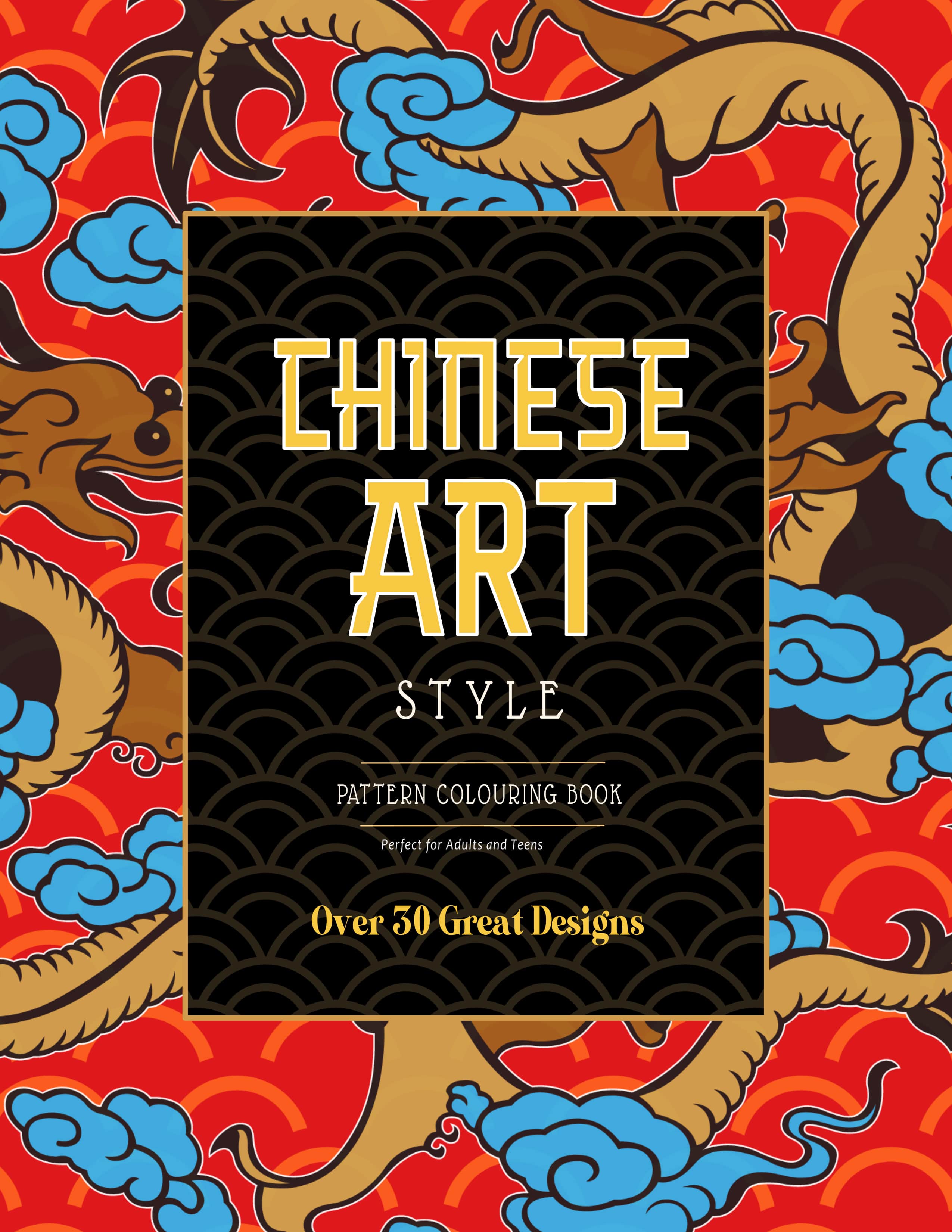 jaymcdesign books adult chinese art colouring book