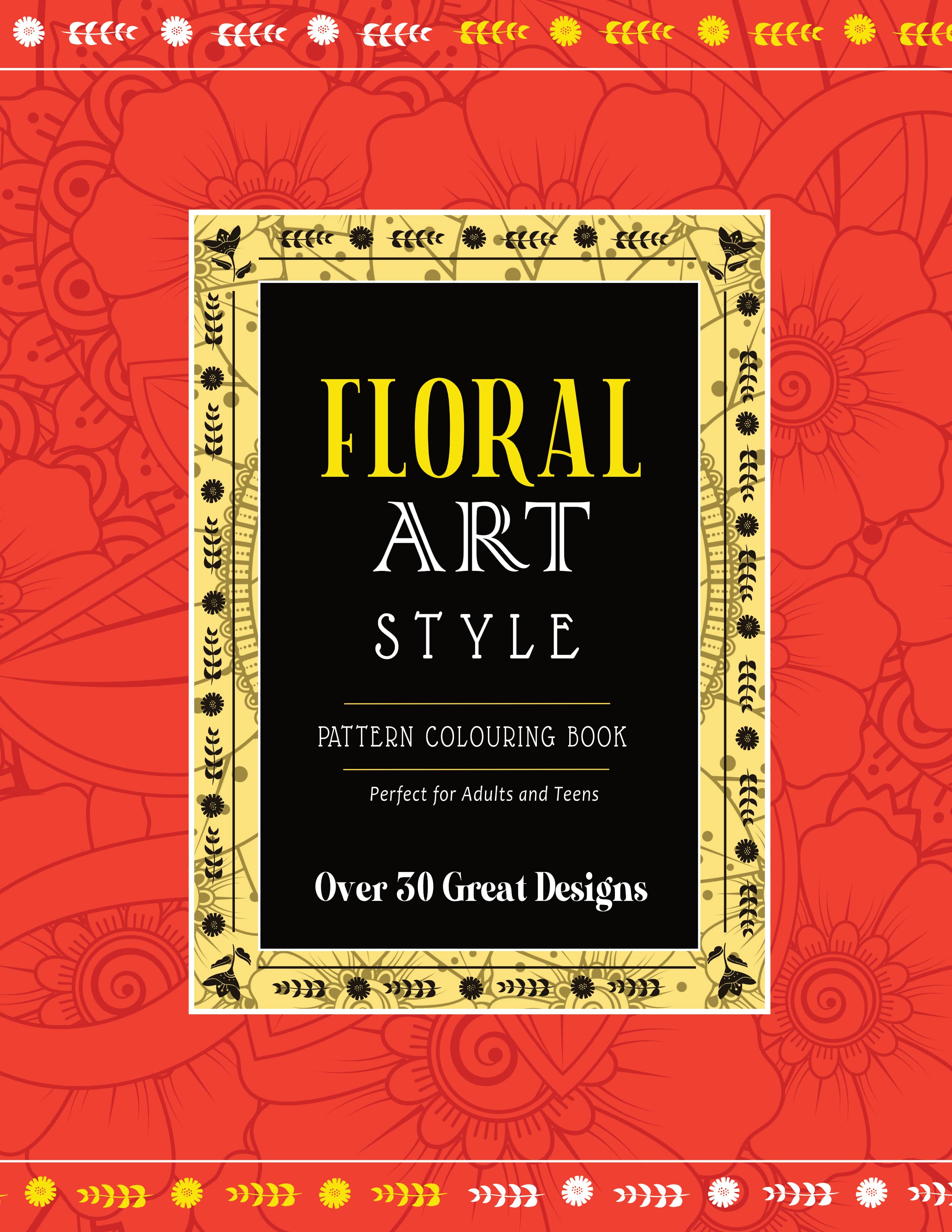 jaymcdesign books adult floral art colouring book