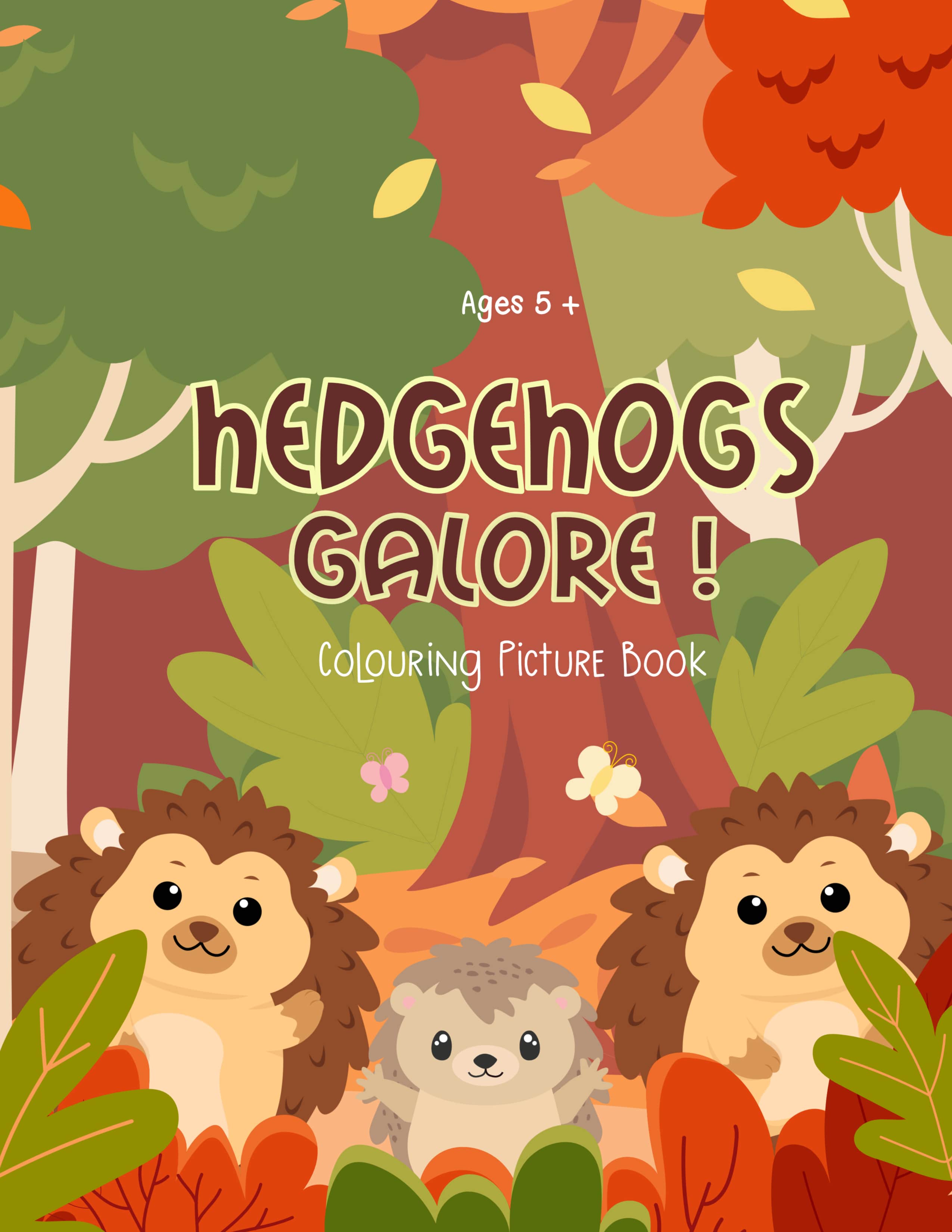 jaymcdesign books childrens hedgehogs colouring book