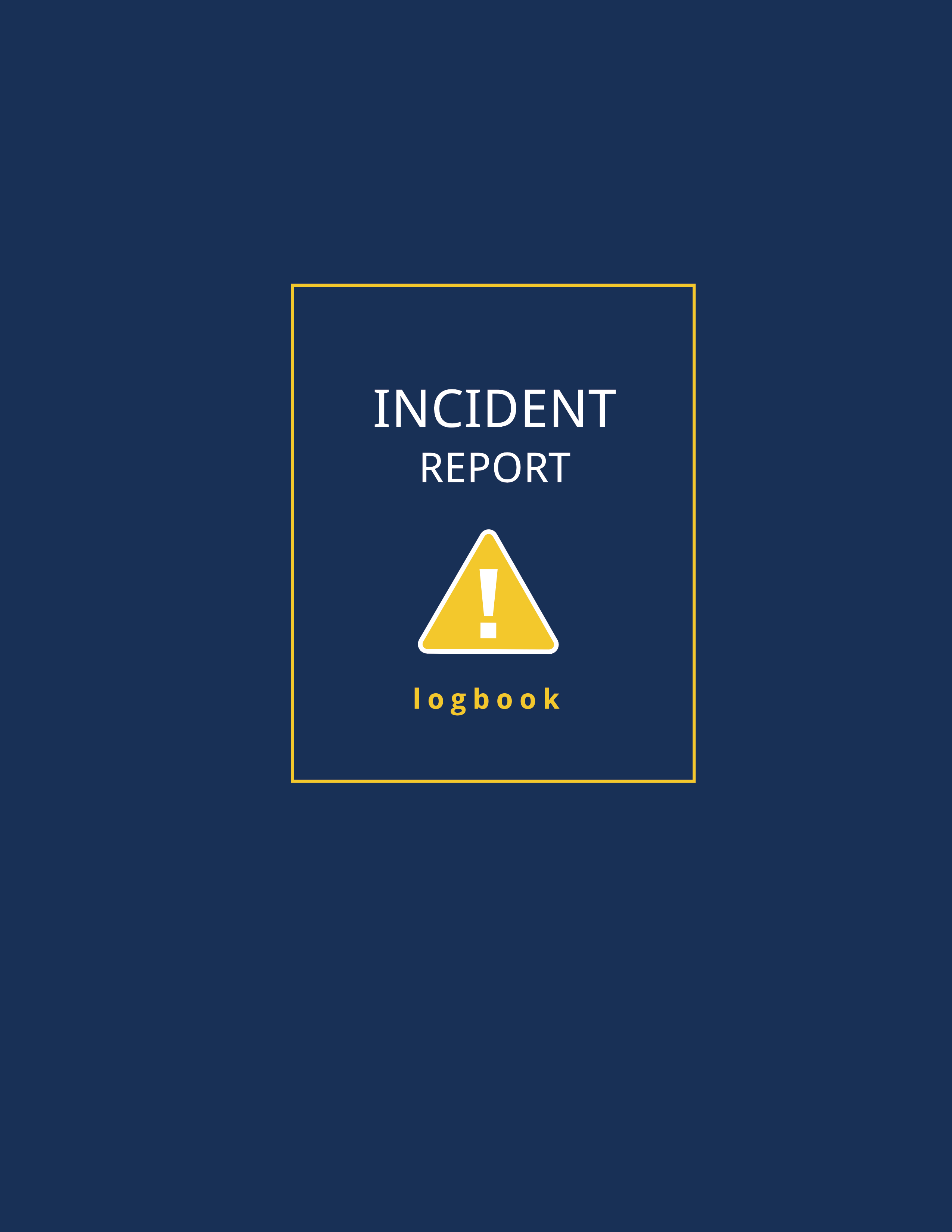 jaymcdesign books Incident report log book