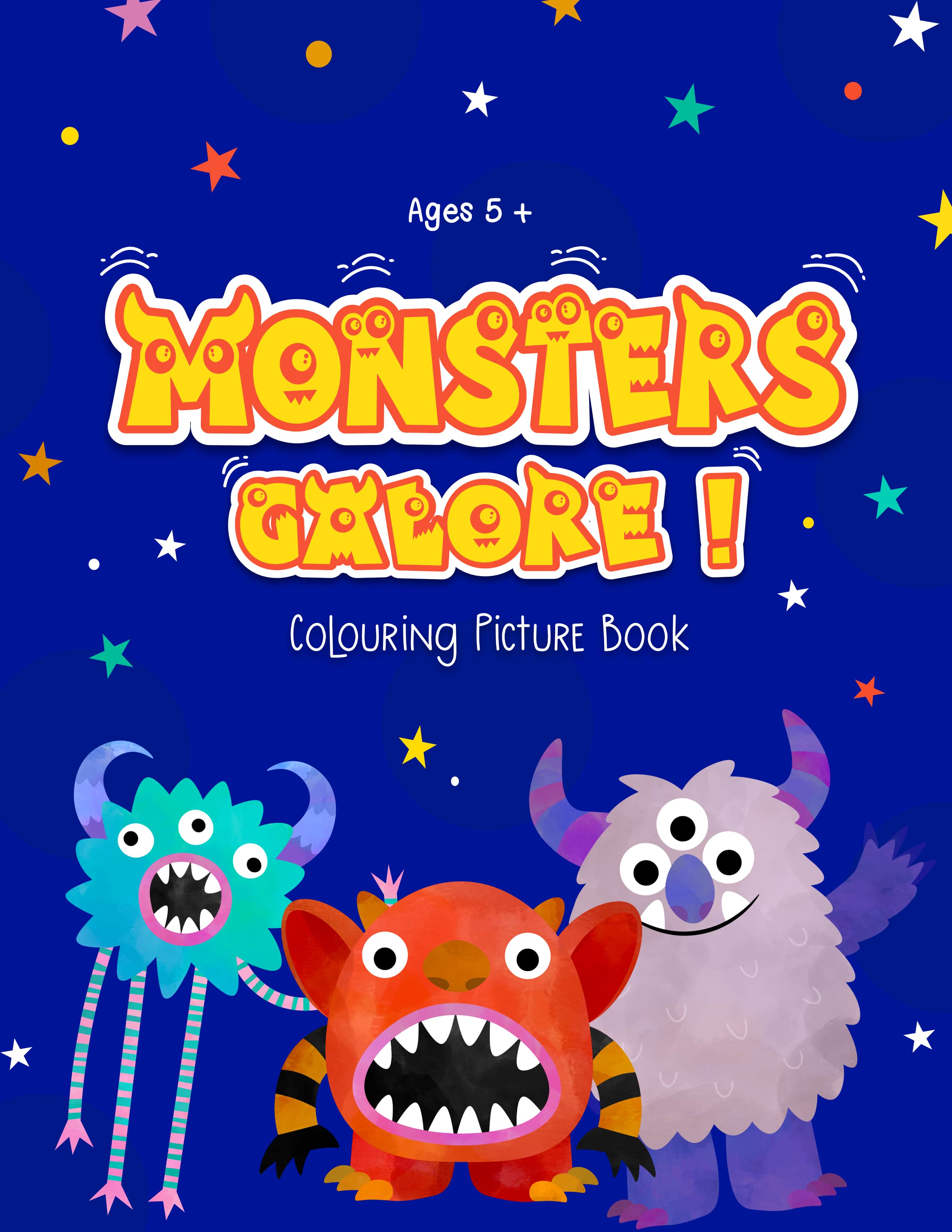 jaymcdesign books childrens monsters colouring book