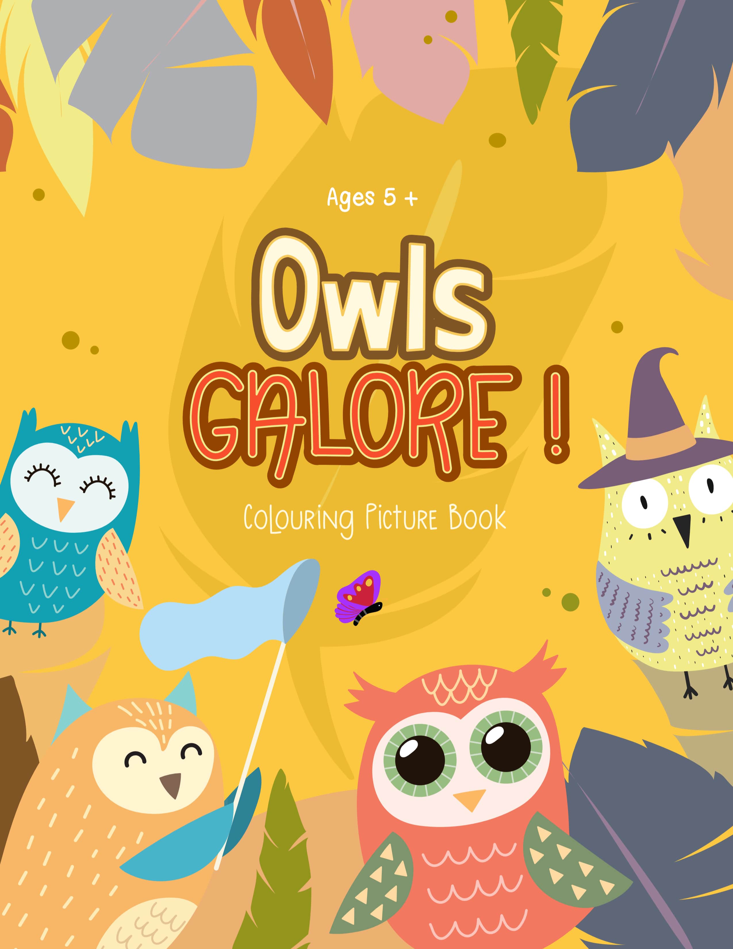 jaymcdesign books childrens owls colouring book