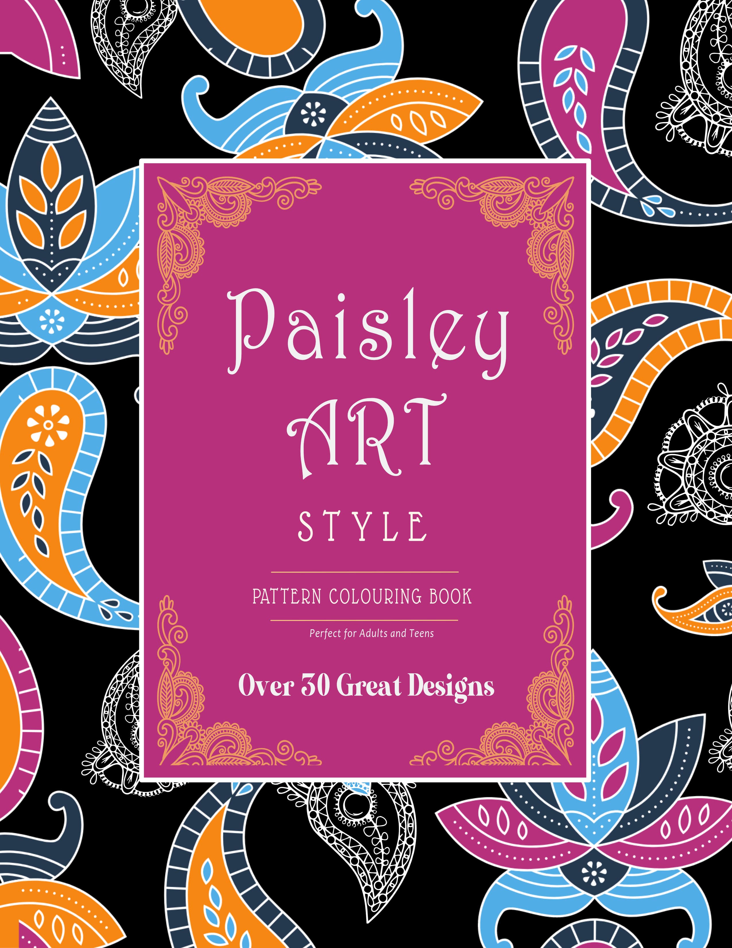 jaymcdesign books adult paisley art colouring book
