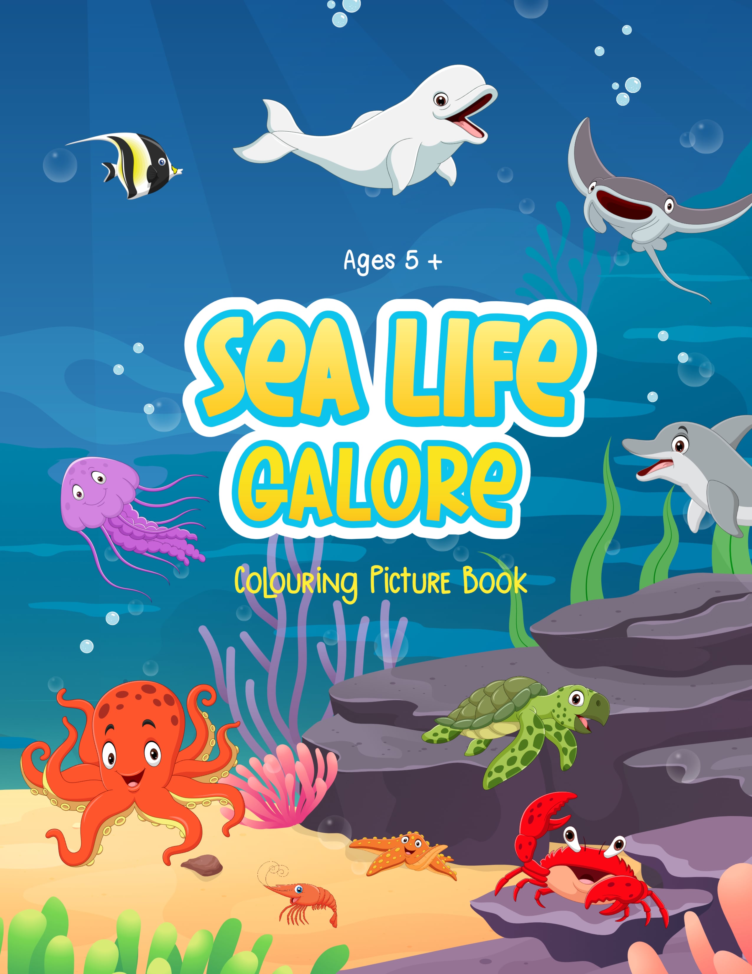 jaymcdesign books childrens sea life colouring book