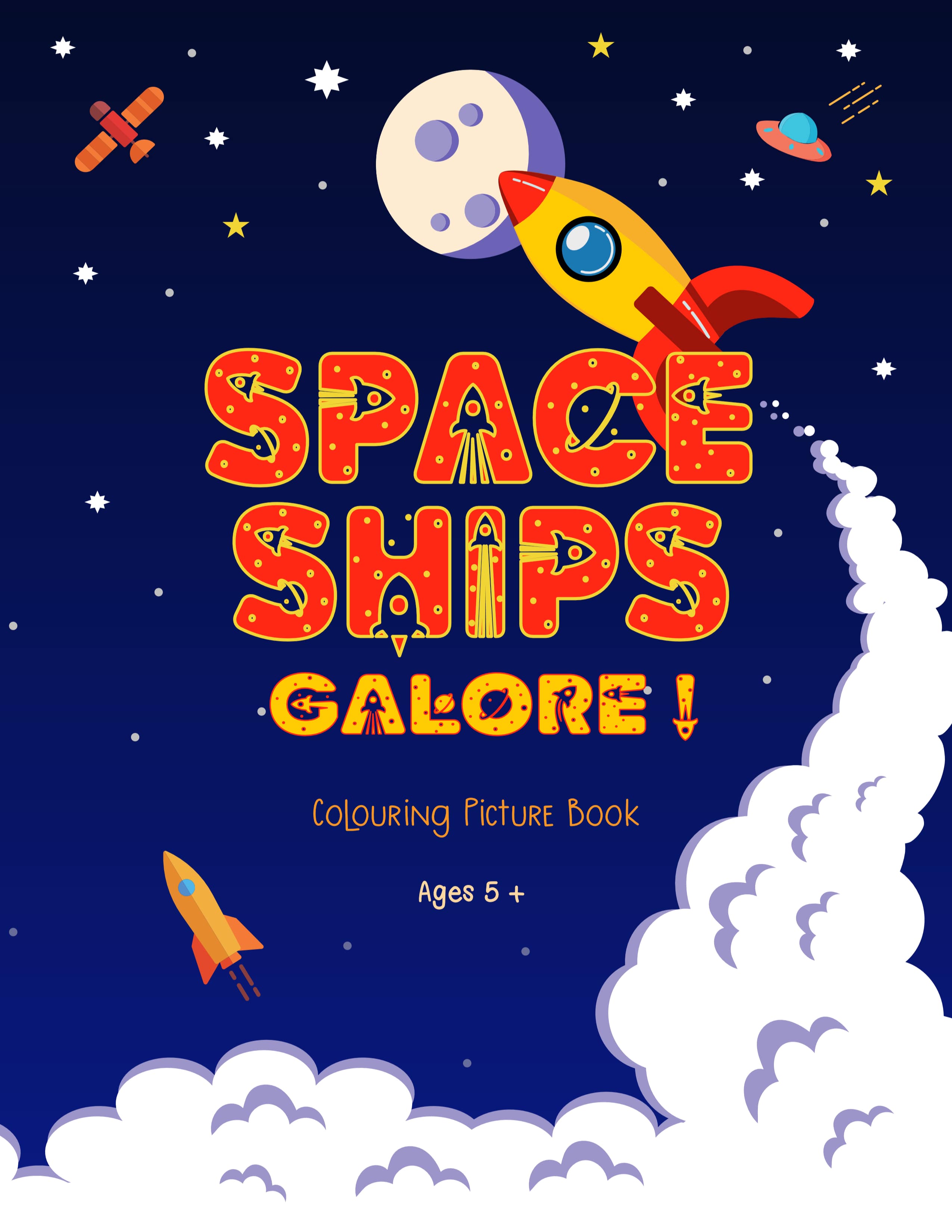 jaymcdesign books childrens spaceships colouring book