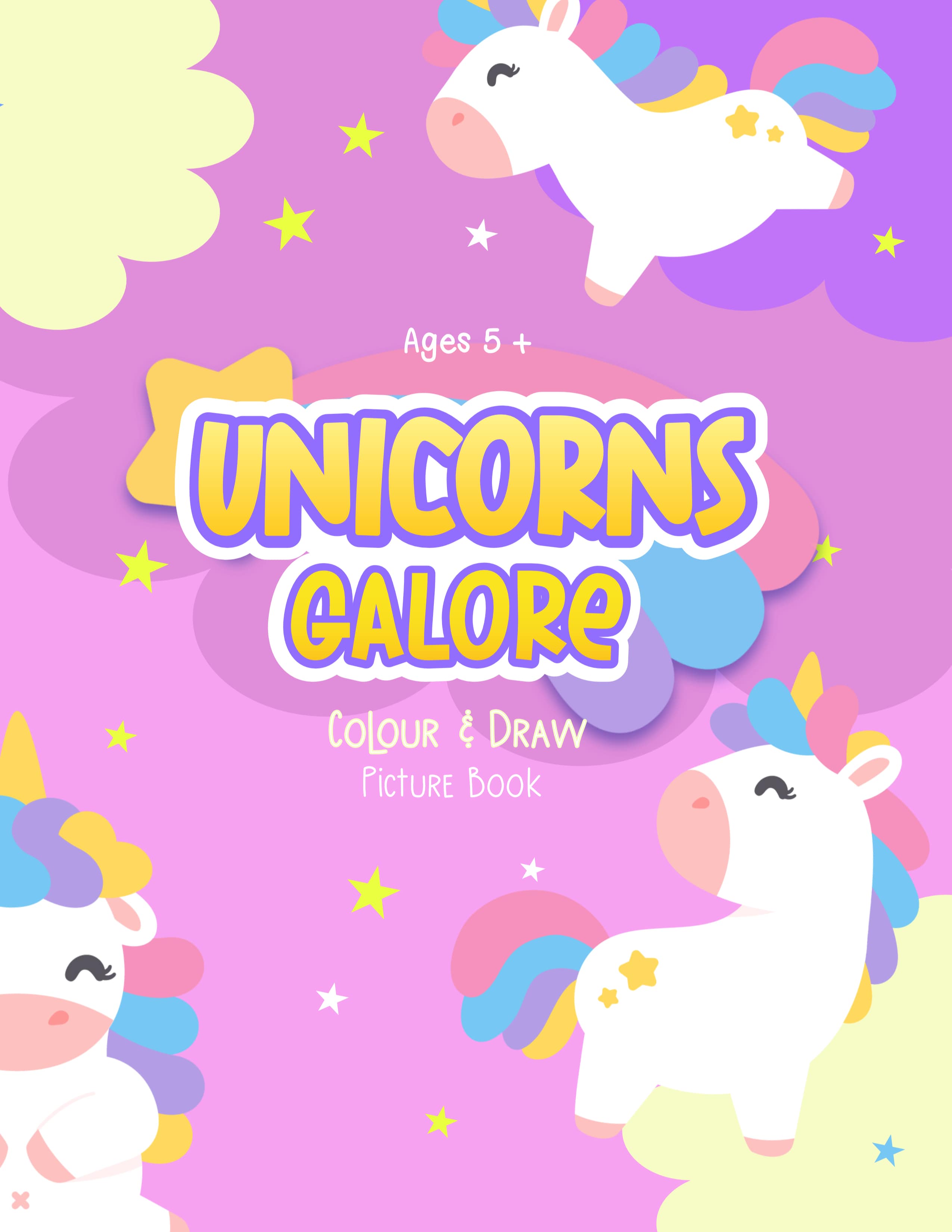 jaymcdesign books childrens unicorns colouring book